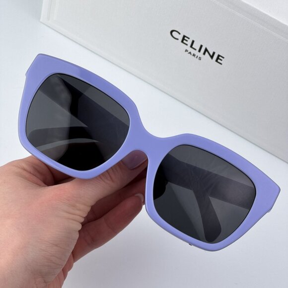 Celine MONOCHROMS Women BRAND NEW Sunglasses Lilac Grey Geometric CL40198F 78A - Picture 2 of 11